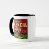 山バレンシアアップルラベル – カリフォルニア州ワトソンビル マグカップ (正面左)