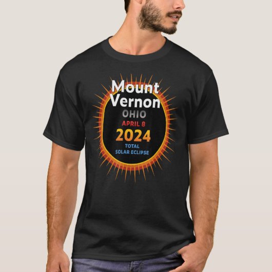 山バーノンオハイオOHトータル太陽のエクリプス2024 2 Tシャツ (正面)