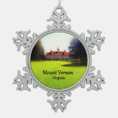 山バーノンピューターオーナメント スノーフレークピューターオーナメント (正面)