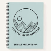 山パーソナライズされたのクリスチャンを動かす信仰 ノートブック (正面)