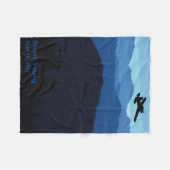 山パーソナライズされたの上の航空毛布 フリースブランケット (正面(横))