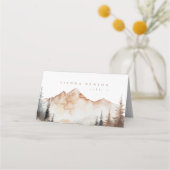 山パーソナライズされたの結婚座席表 プレイスカード (正面)