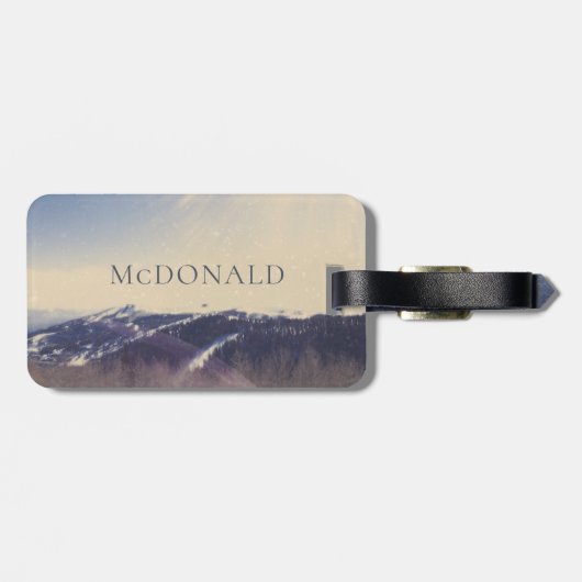 山パーソナライズされたの荷札に連れて行って ラゲッジタグ (裏面横)
