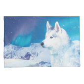 山パーソナライズされたを持つハスキー犬 枕カバー (正面右)