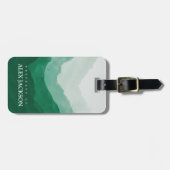 山パーソナライズされたアウトドア旅行 ラゲッジタグ (正面横)