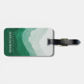 山パーソナライズされたアウトドア旅行 ラゲッジタグ (裏面横)