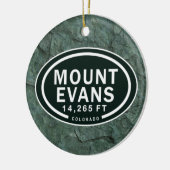 山パーソナライズされたエバンズコロラドロッキーマウンテン セラミックオーナメント (左)