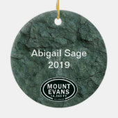 山パーソナライズされたエバンズコロラドロッキーマウンテン セラミックオーナメント (裏面)