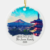山パーソナライズされた富士オーナメントジャパン・ギフト セラミックオーナメント (正面)