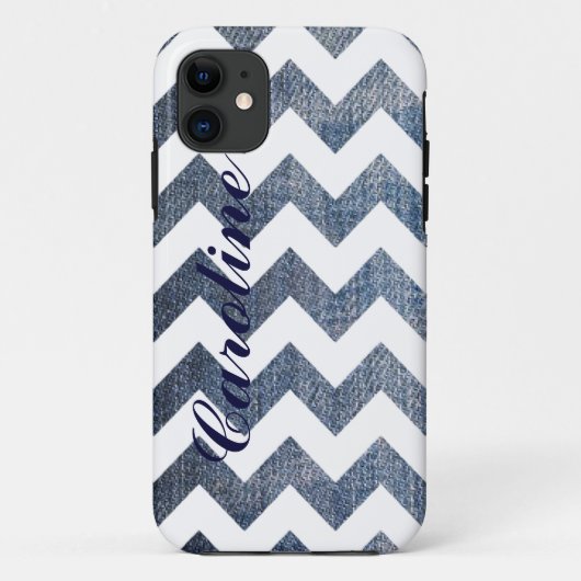 山パーソナライズされた形vストライプ型 Case-Mate iPhoneケース (裏面)