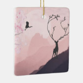 山パーソナライズされた日本の野生生物クリスマス セラミックオーナメント (右)