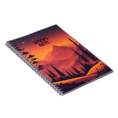 山パーソナライズされた景色の夕日 ノートブック (右側)