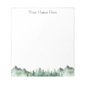 山パーソナライズされた木カスタムNOTEPAD ノートパッド (正面)