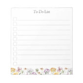 山パーソナライズされた花フローラ庭園の一覧 ノートパッド (正面)