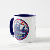山ビエルシュタット – コロラド14ers fourteener Sunset マグカップ (正面左)