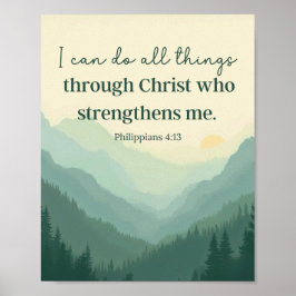 山ピリピ4:13わたしはすべての事をすることができる ポスター