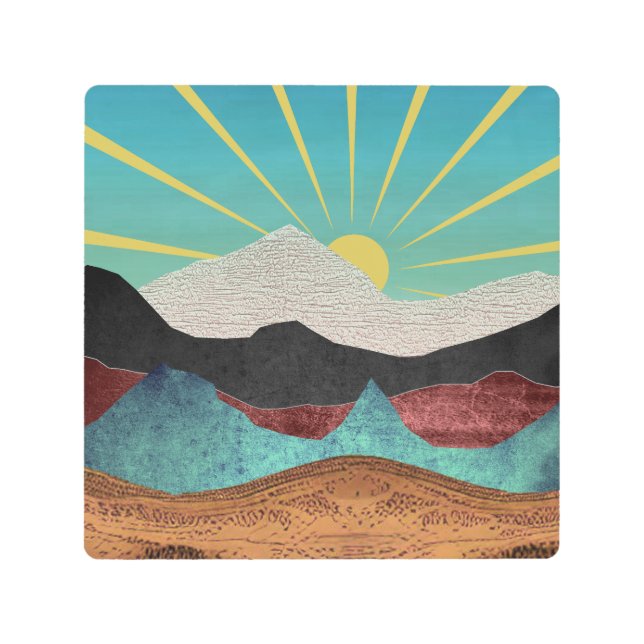 山ファンタジーサンライズ メタルプリント (正面)