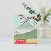 山フィジー日本ヴィンテージ旅行プリント ポストカード (スタンド正面)