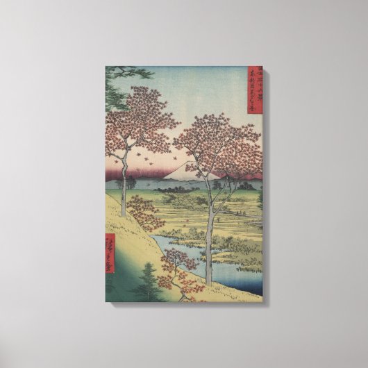 山フィジー離れとメープルヴィンテージ日本の キャンバスプリント (正面)