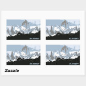 山フィッツロイマウンテン、パタゴニア、アルゼンチン 長方形シール (シート)