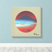 山フジイエローベージュバイロフィー キャンバスプリント (インサイチュ (ウッドフロア))