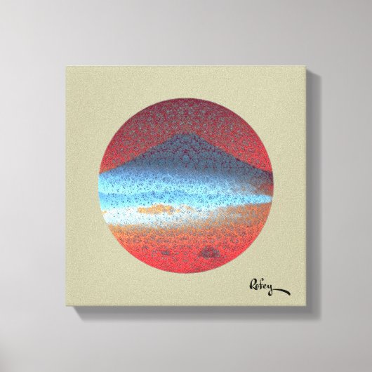 山フジイエローベージュバイロフィー キャンバスプリント (正面)