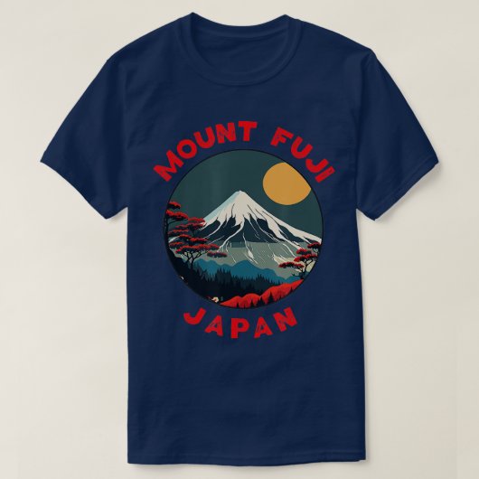 山フジジャパン動揺してサークルヴィンテージ Tシャツ (デザイン正面)