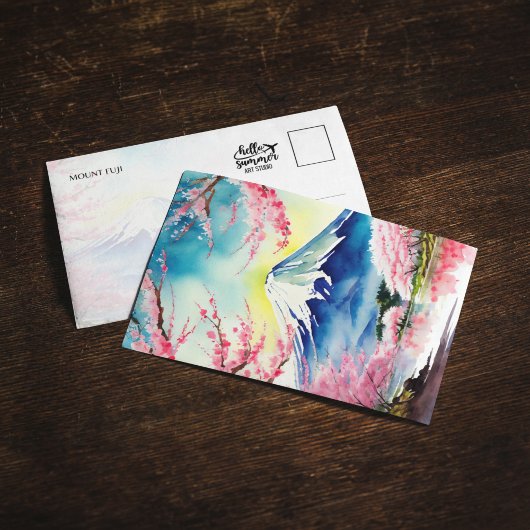 山フジジャパン水彩絵葉書 招待状