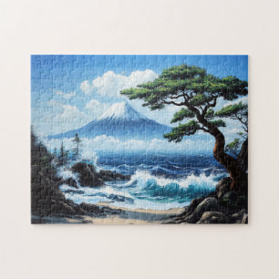山フジジャパン海ビュ絵を描ー ジグソーパズル