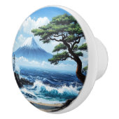 山フジジャパン海ビュ絵を描ー セラミックノブ (右)