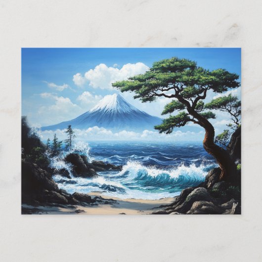 山フジジャパン海ビュ絵を描ー ポストカード (正面)