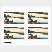 山フジジャパン・サンセット 長方形シール (シート)