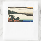 山フジジャパン・サンセット 長方形シール (バッグ)