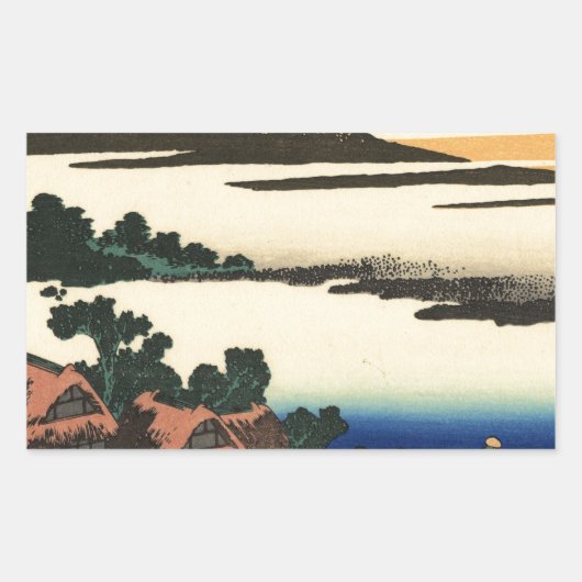 山フジジャパン・サンセット 長方形シール (正面)