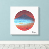 山フジホワイトバイロフィー キャンバスプリント (インサイチュ (ウッドフロア))