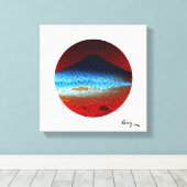 山フジIIバイロフィー キャンバスプリント (インサイチュ (ウッドフロア))