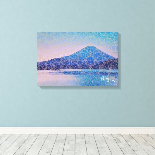 山フジVバイロフィー キャンバスプリント (インサイチュ (ウッドフロア))