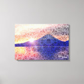 山フジVI日が差すことブルーバイロフィー キャンバスプリント (正面)