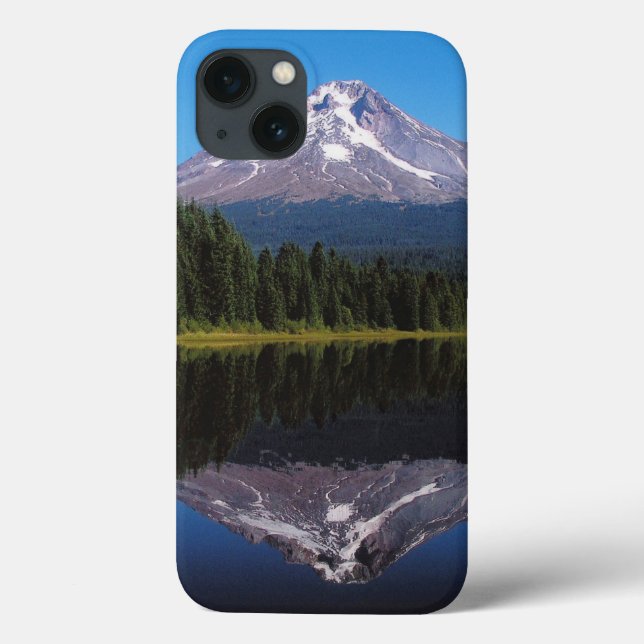 山フードが湖に反射 Case-Mate iPhoneケース (Back)