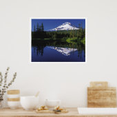 山フードとリフレクション（オレゴン） ポスター (キッチン)