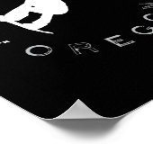山フードオレゴンヴィンテージスノーボード ポスター (角)