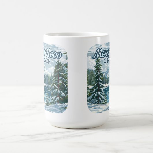 山フードオレゴン州スキー太平洋ノースウエストウィンター コーヒーマグカップ (中央)