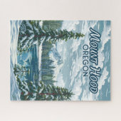 山フードオレゴン州スキー太平洋ノースウエストウィンター ジグソーパズル (横)