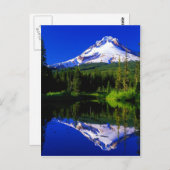 山フードオレゴン風景雪 ポストカード (正面/裏面)