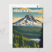 山フードナショナルパークイラストレーションレトロ ポストカード (正面/裏面)