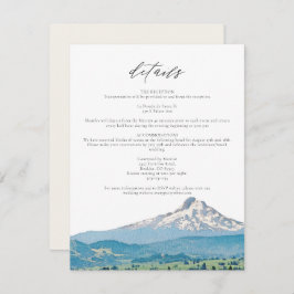 山フード水色結婚詳細カード 招待状