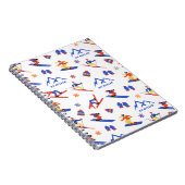 山ブラーオーストラリアスキースノーボードパターン ノートブック (右側)