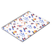 山ブラーオーストラリアスキースノーボードパターン ノートブック (左側)