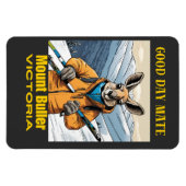 山ブラーオーストラリアKangaroo Skier マグネット (横)