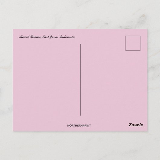 山ブロモ東ジャバインドネシア ポストカード (裏面)